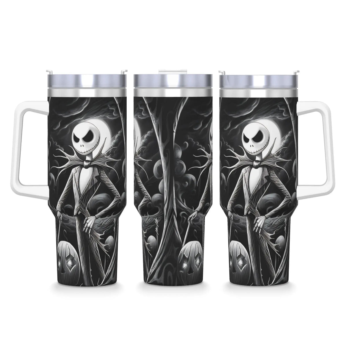 The Nightmare Before Christmas Jack Stainless Steel Tumbler  Driving Car Mugs Large Coffee Mug Cold Drink Milk Tea Water Bottle
