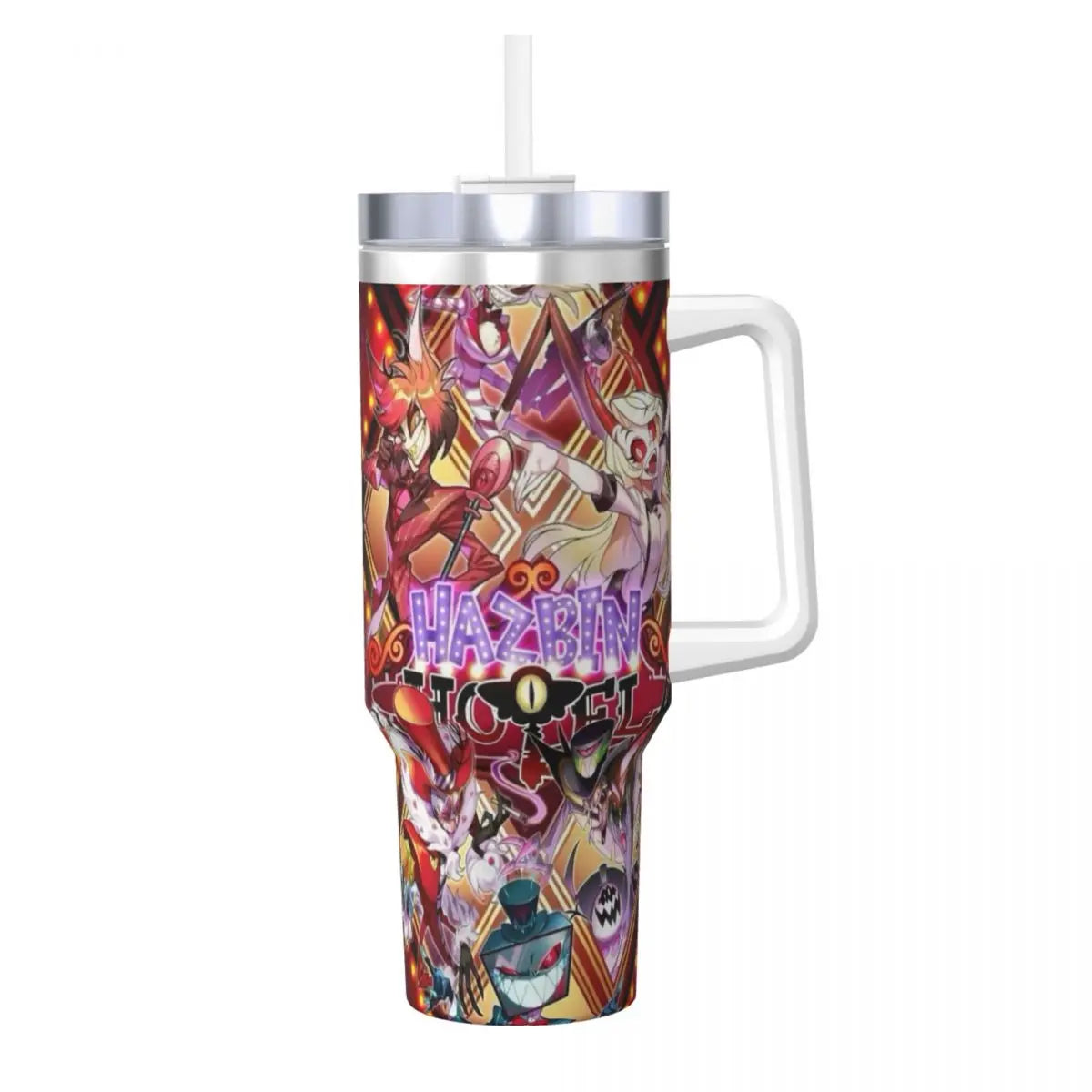 Stainless Steel Tumbler VOX H-Hazbin Hotel Alastor Game Coffee Mug Insulated Hot Drinks Car Mugs Driving Graphic Water Bottle
