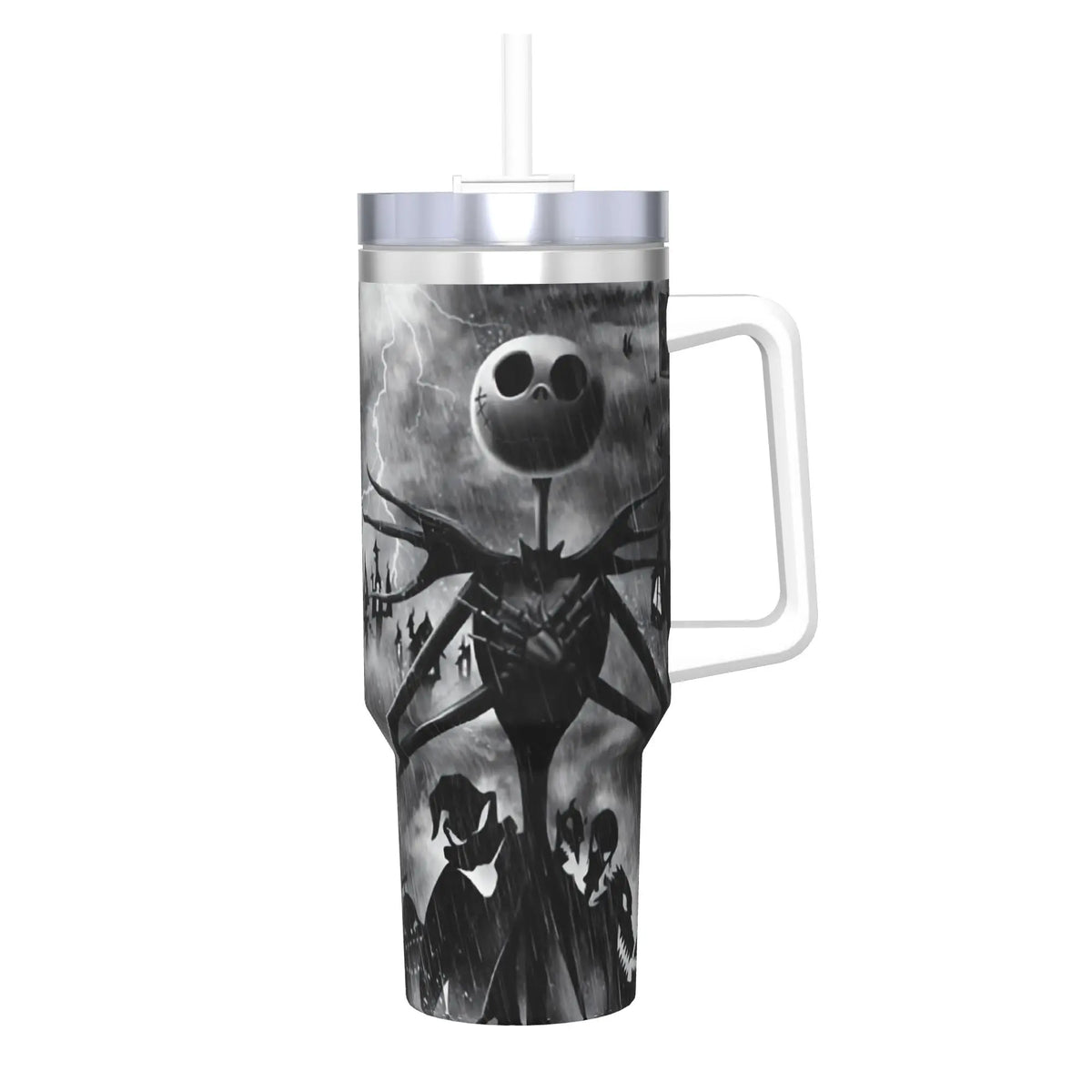 The Nightmare Before Christmas Jack Stainless Steel Tumbler  Driving Car Mugs Large Coffee Mug Cold Drink Milk Tea Water Bottle