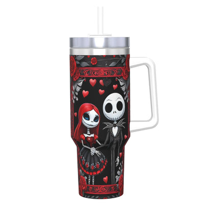 The Nightmare Before Christmas Jack Stainless Steel Tumbler  Driving Car Mugs Large Coffee Mug Cold Drink Milk Tea Water Bottle