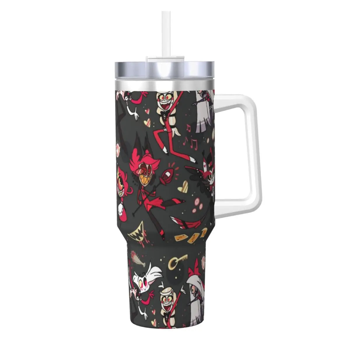 Stainless Steel Tumbler VOX H-Hazbin Hotel Alastor Game Coffee Mug Insulated Hot Drinks Car Mugs Driving Graphic Water Bottle