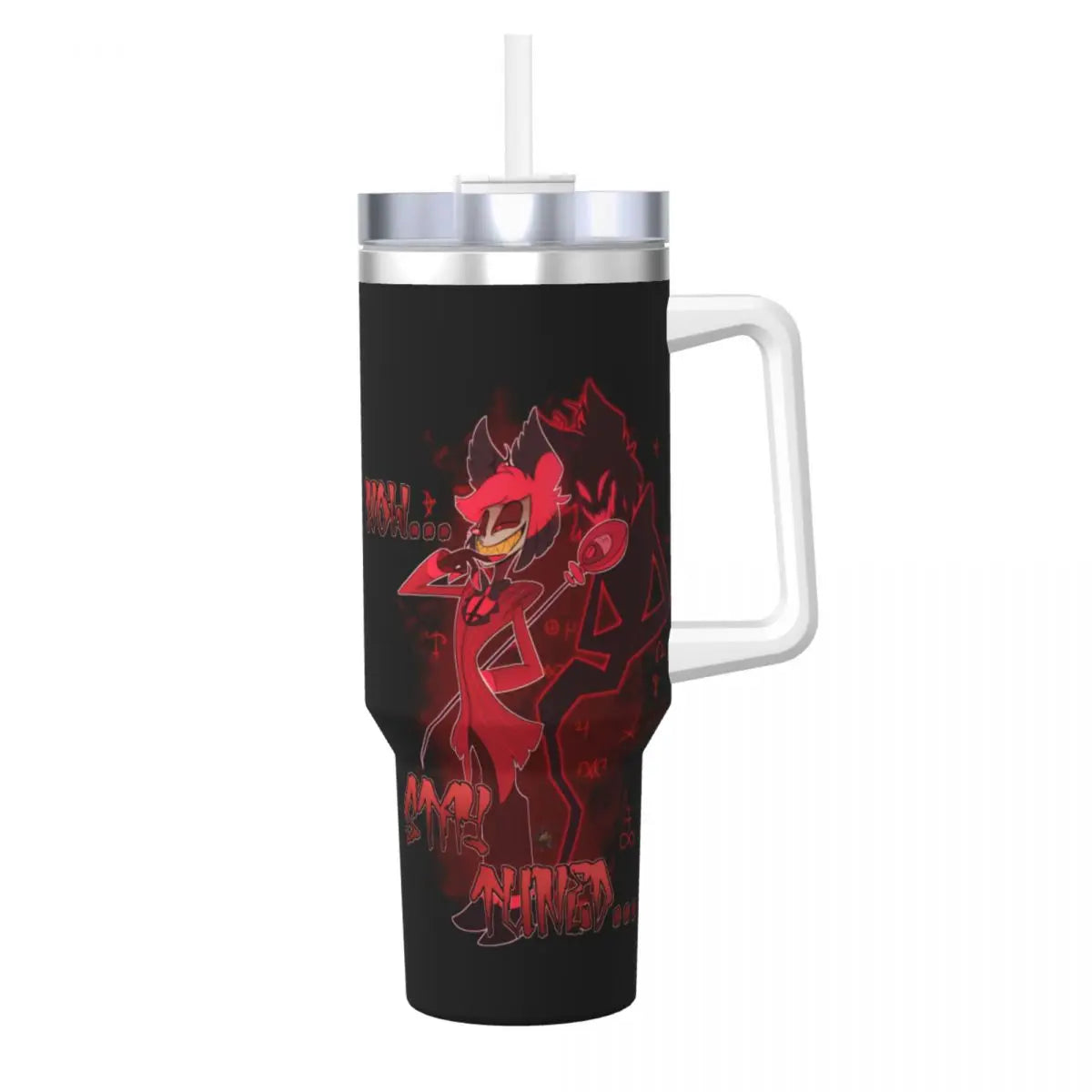 Stainless Steel Tumbler VOX H-Hazbin Hotel Alastor Game Coffee Mug Insulated Hot Drinks Car Mugs Driving Graphic Water Bottle
