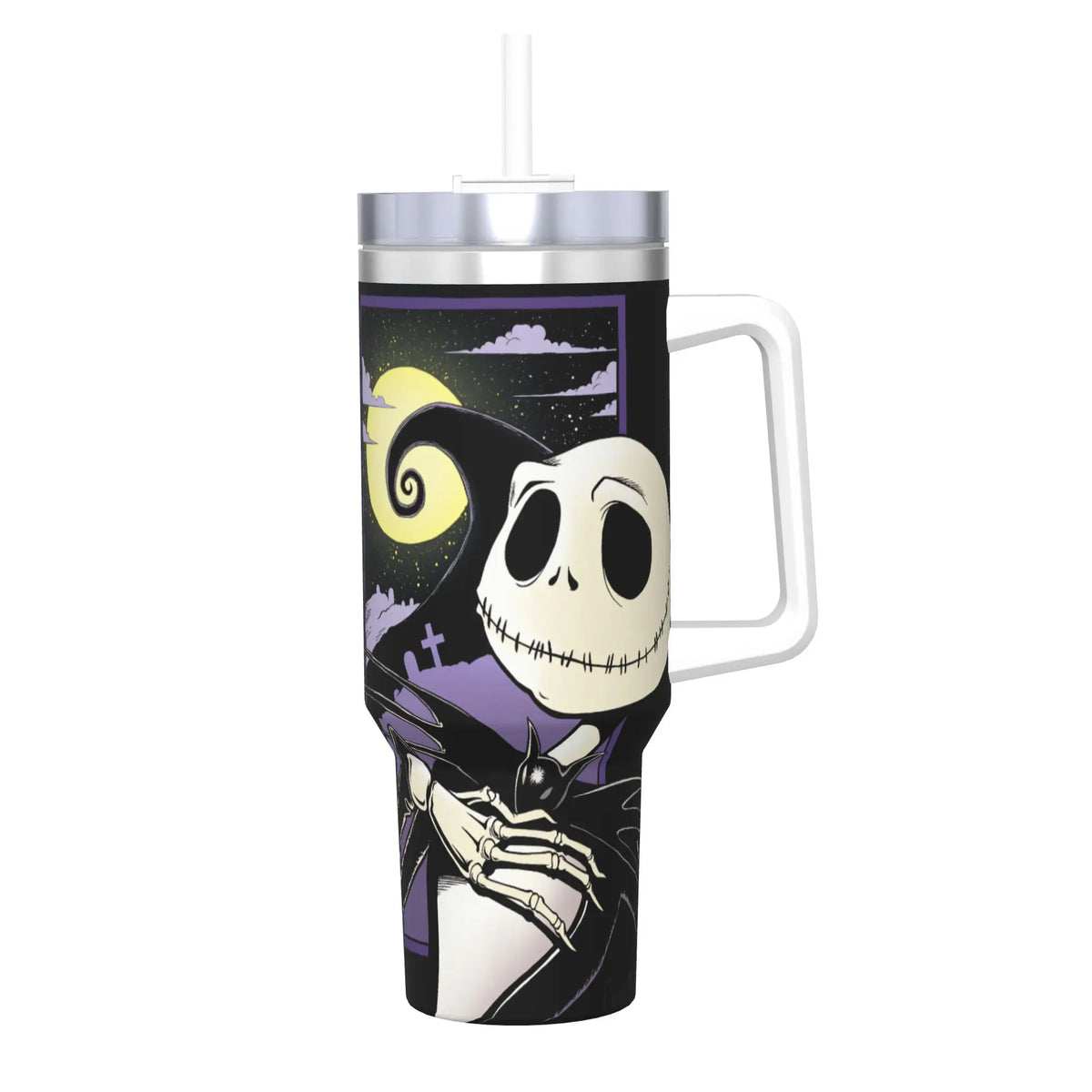 The Nightmare Before Christmas Jack Stainless Steel Tumbler  Driving Car Mugs Large Coffee Mug Cold Drink Milk Tea Water Bottle