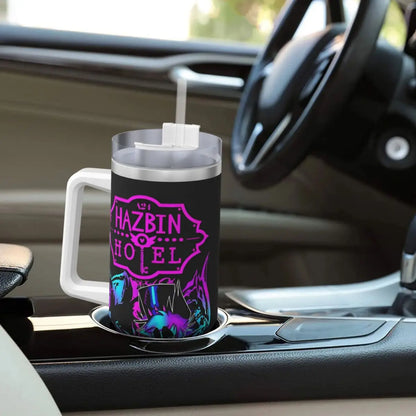 Stainless Steel Tumbler VOX H-Hazbin Hotel Alastor Game Coffee Mug Insulated Hot Drinks Car Mugs Driving Graphic Water Bottle