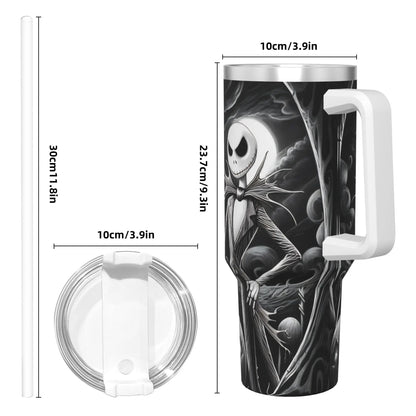 The Nightmare Before Christmas Jack Stainless Steel Tumbler  Driving Car Mugs Large Coffee Mug Cold Drink Milk Tea Water Bottle