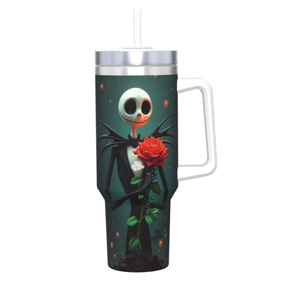 The Nightmare Before Christmas Jack Stainless Steel Tumbler  Driving Car Mugs Large Coffee Mug Cold Drink Milk Tea Water Bottle