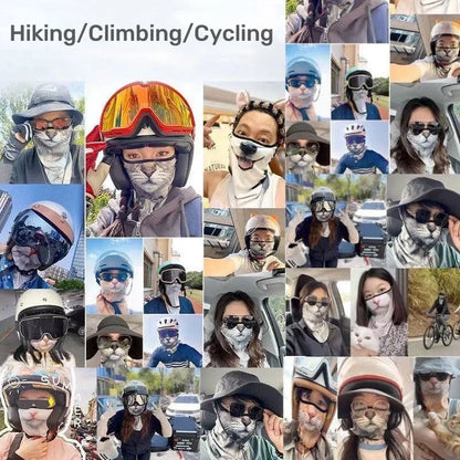 3d Cat Dog Cute Animal Balaclava Motorcycle Motocross Ski Snowboard Hat Helmet Liner Biker Neck Warmer Face Cap Cycling Headgear