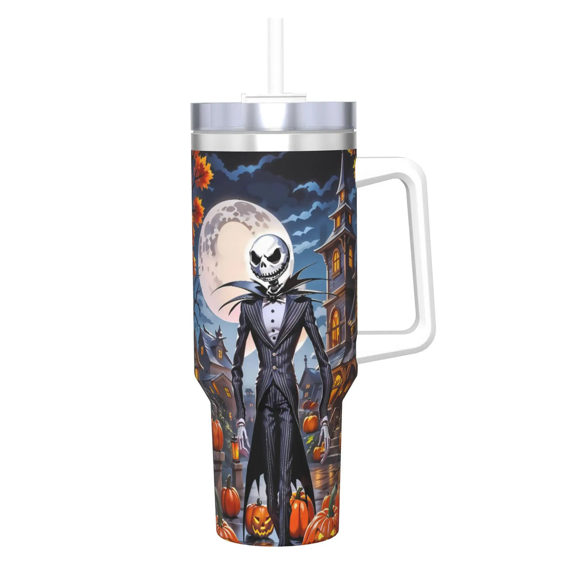 The Nightmare Before Christmas Jack Stainless Steel Tumbler  Driving Car Mugs Large Coffee Mug Cold Drink Milk Tea Water Bottle