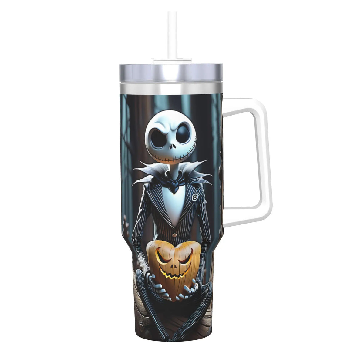 The Nightmare Before Christmas Jack Stainless Steel Tumbler  Driving Car Mugs Large Coffee Mug Cold Drink Milk Tea Water Bottle
