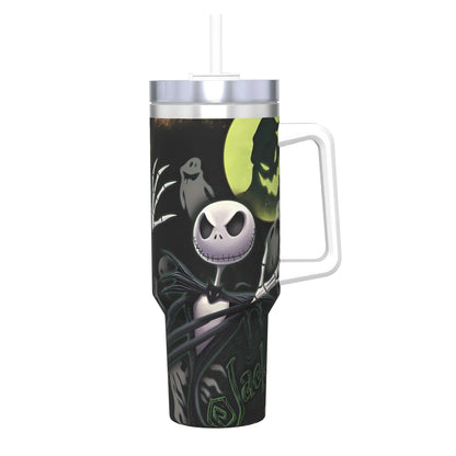 The Nightmare Before Christmas Jack Stainless Steel Tumbler  Driving Car Mugs Large Coffee Mug Cold Drink Milk Tea Water Bottle