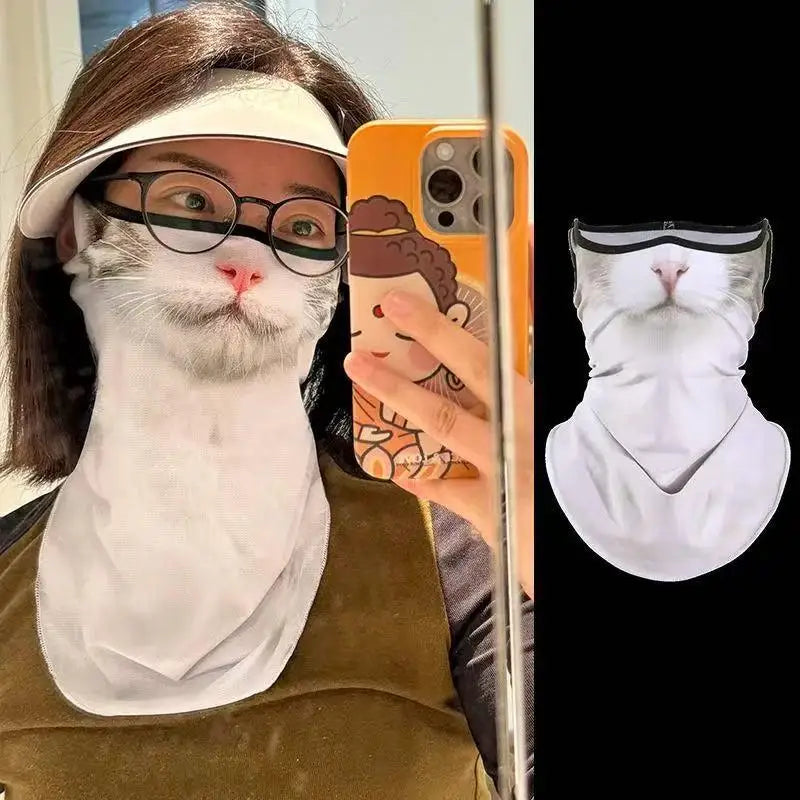 3d Cat Dog Cute Animal Balaclava Motorcycle Motocross Ski Snowboard Hat Helmet Liner Biker Neck Warmer Face Cap Cycling Headgear