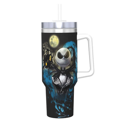 The Nightmare Before Christmas Jack Stainless Steel Tumbler  Driving Car Mugs Large Coffee Mug Cold Drink Milk Tea Water Bottle