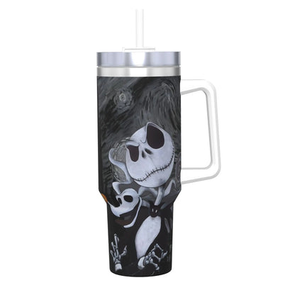 The Nightmare Before Christmas Jack Stainless Steel Tumbler  Driving Car Mugs Large Coffee Mug Cold Drink Milk Tea Water Bottle