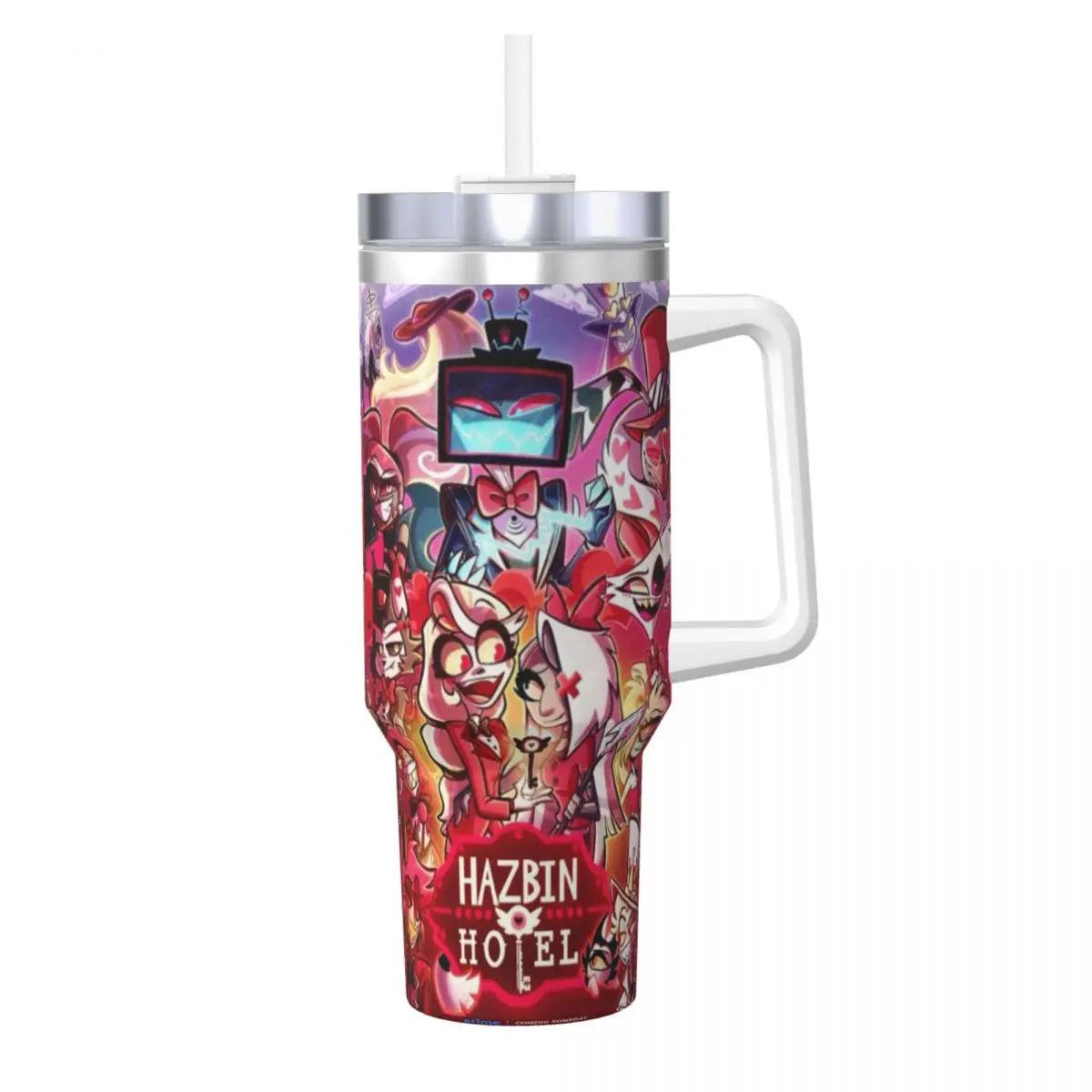 Stainless Steel Tumbler VOX H-Hazbin Hotel Alastor Game Coffee Mug Insulated Hot Drinks Car Mugs Driving Graphic Water Bottle