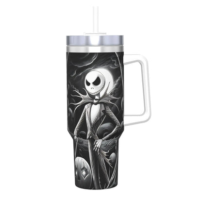 The Nightmare Before Christmas Jack Stainless Steel Tumbler  Driving Car Mugs Large Coffee Mug Cold Drink Milk Tea Water Bottle